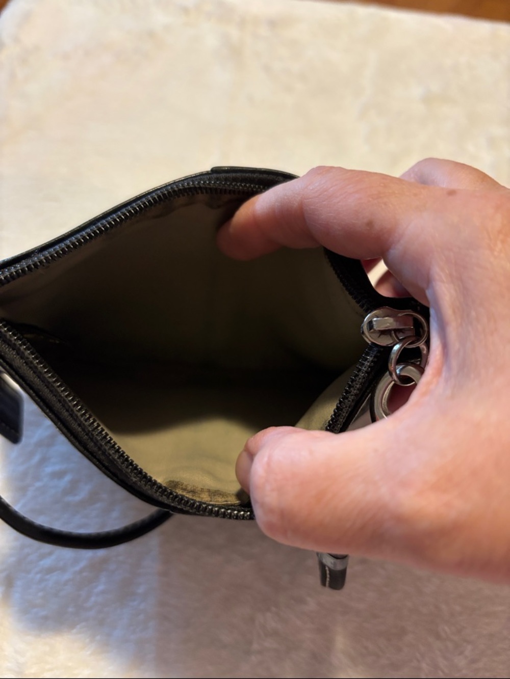 Coach Black Pebbled Leather Wristlet Clutch - Picture 7 of 8
